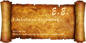 Edelstein Erzsébet névjegykártya